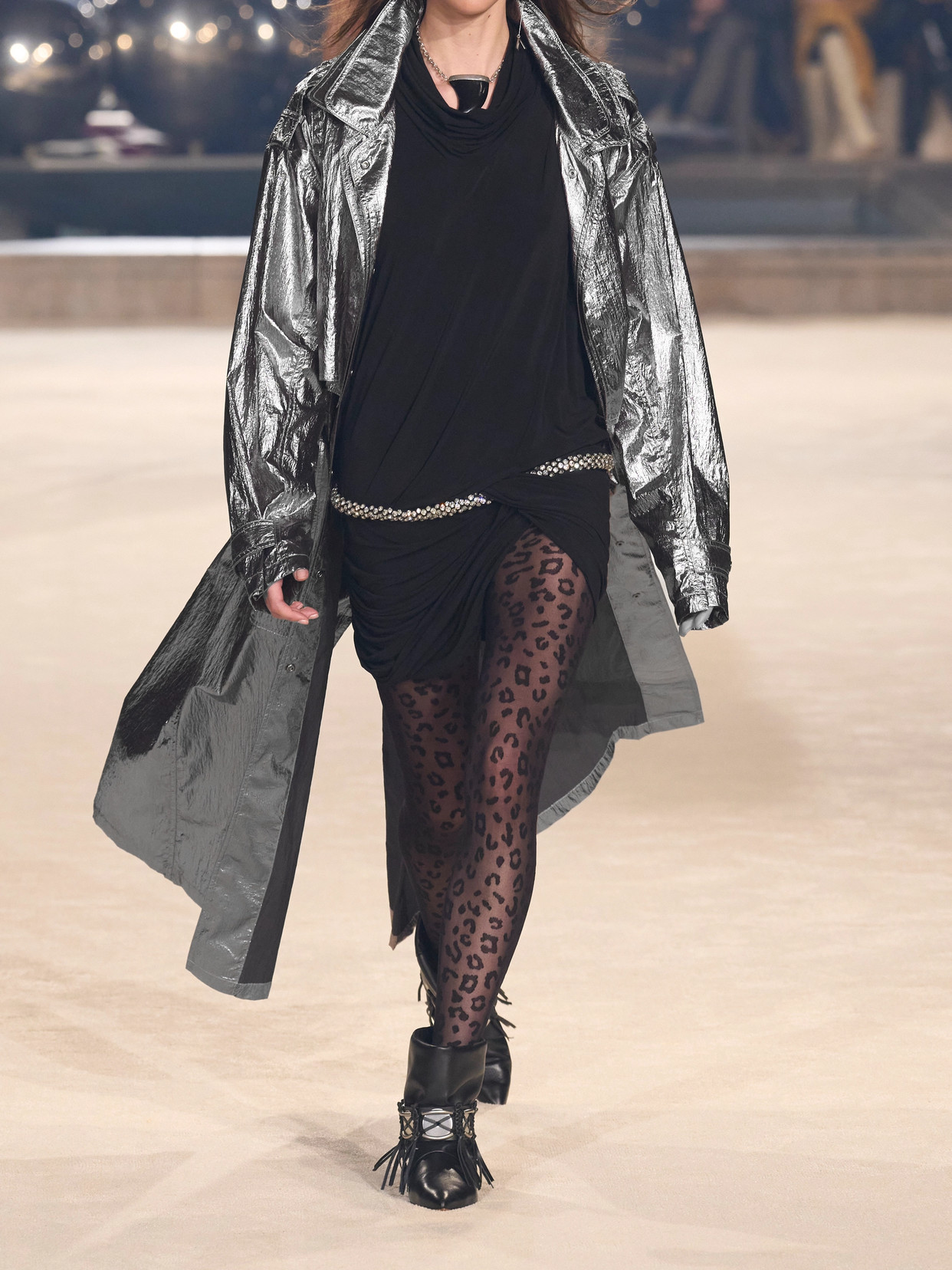 Isabel Marant Lsikagd Trench Coat In Metallic