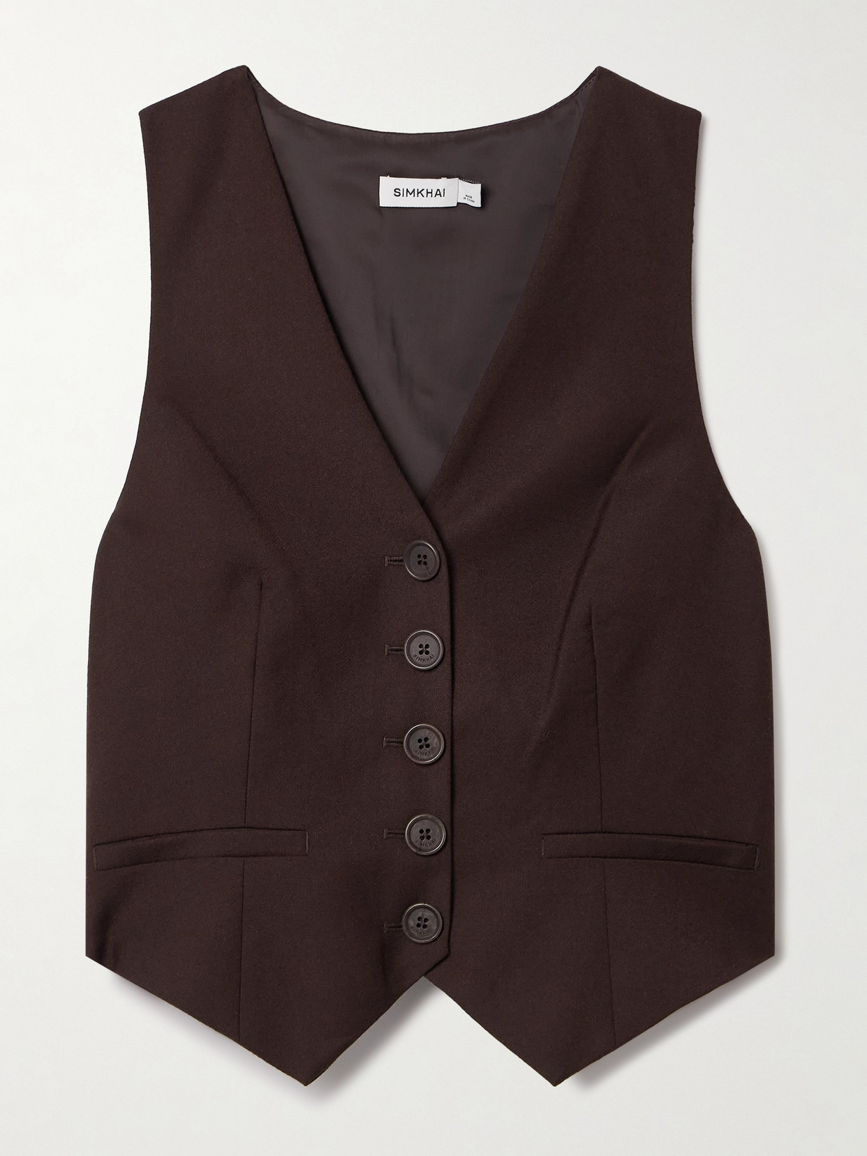 SIMKHAI - Deb Wool Vest - Brown