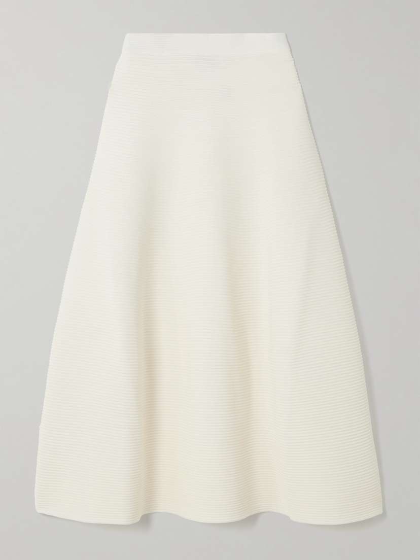 Simkhai Jennifer Ribbed-knit Midi Skirt