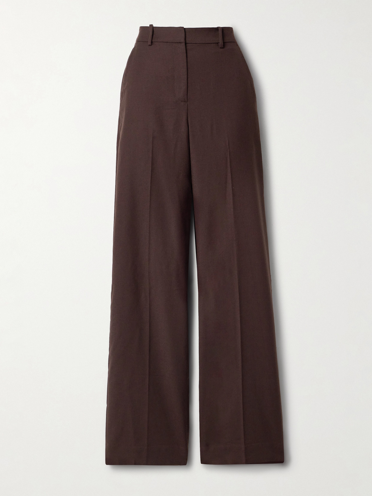 SIMKHAI - Tavar Wool Wide-leg Pants - Brown
