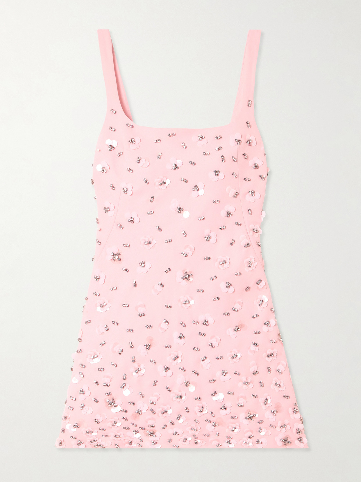SIMKHAI - Ziva Embellished Crepe Mini Dress - Pink
