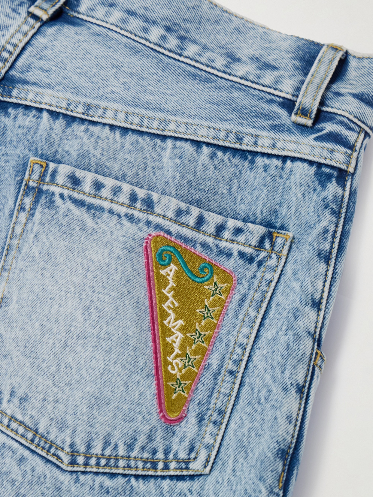 Alémais - Jackpot Appliquéd High-Rise Straight-Leg Jeans