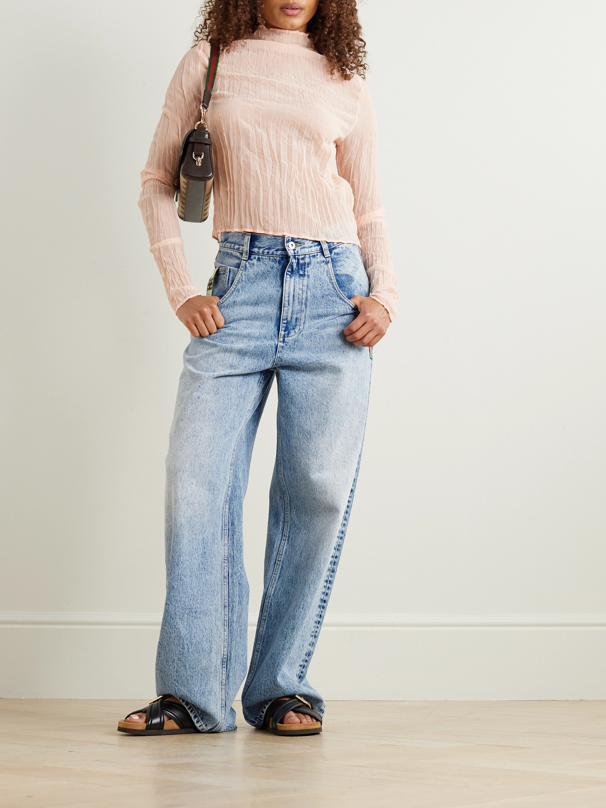 Alémais - Jackpot Appliquéd High-Rise Straight-Leg Jeans