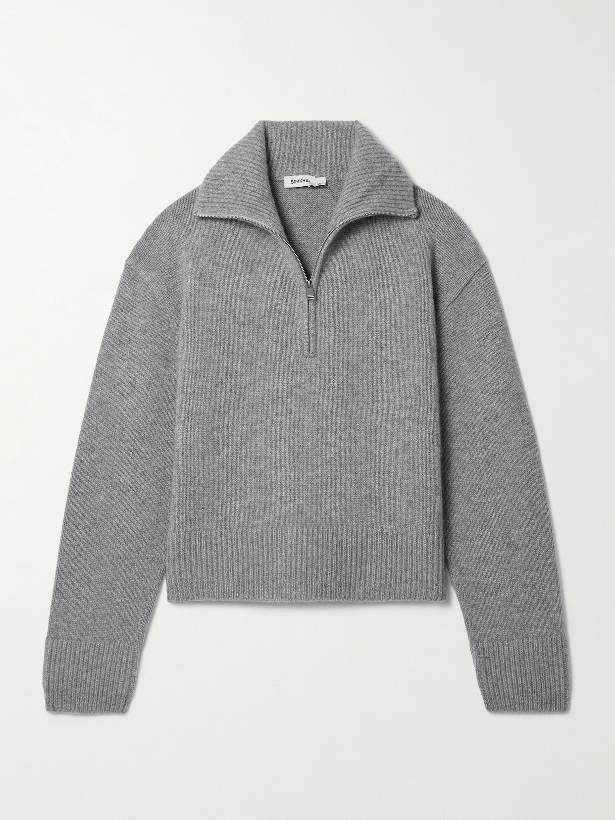 SIMKHAI - Andes Cashmere Half-zip Sweater - Gray