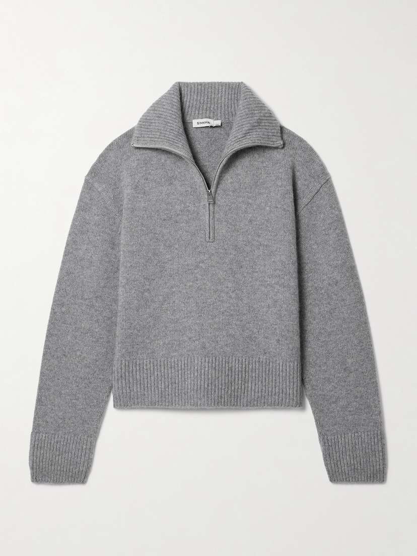 Simkhai Andes Cashmere Half-zip Sweater - x large