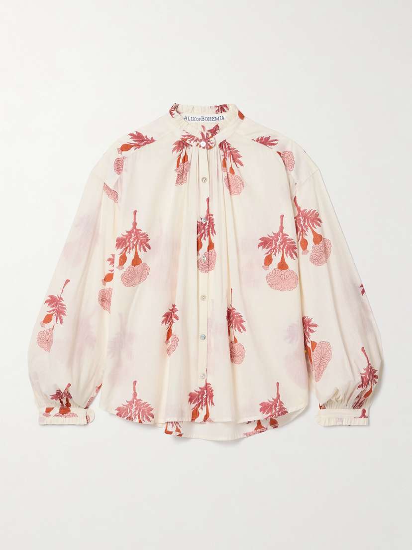 ALIX OF BOHEMIA Poet Floral-print Cotton-voile Blouse - x large