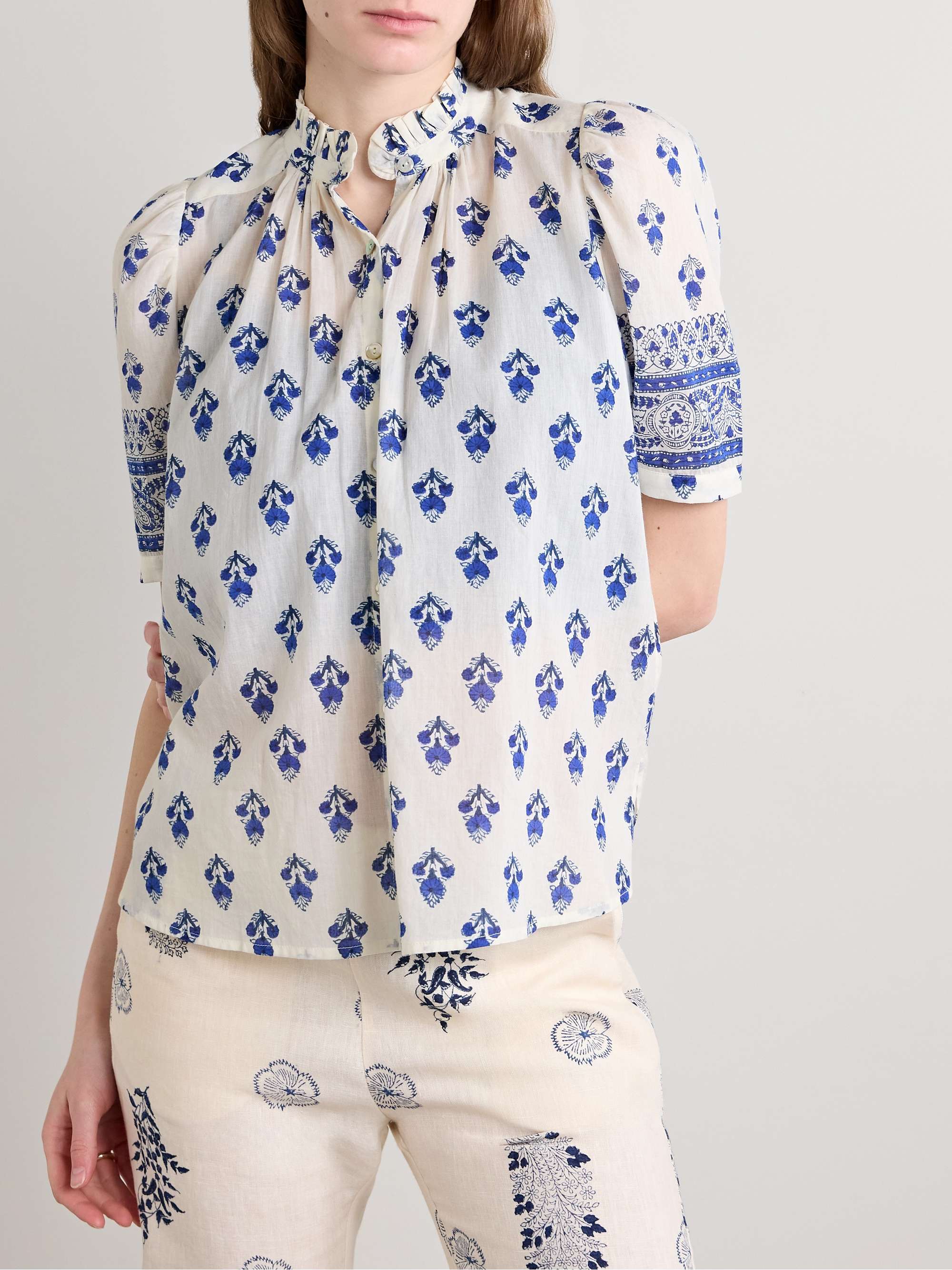 ALIX OF BOHEMIA Winnie floralprint cottongauze shirt NETAPORTER