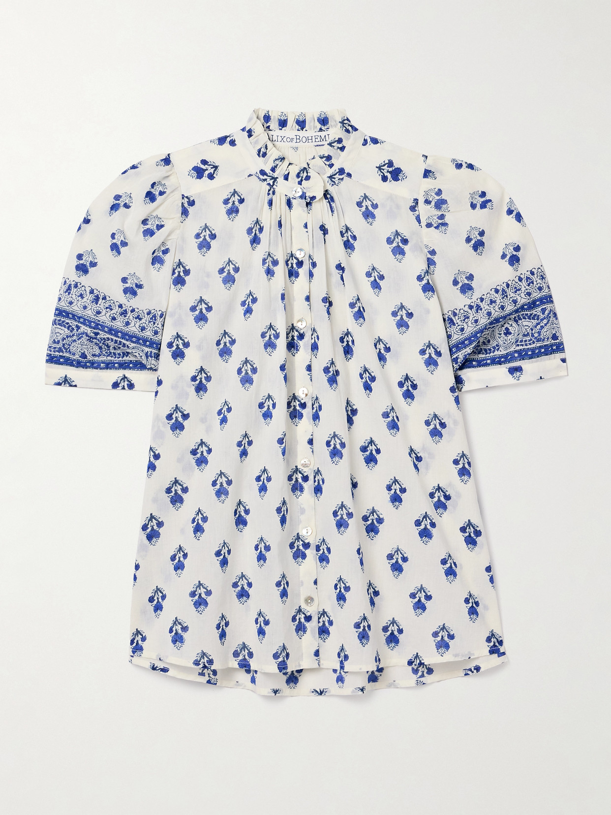 ALIX OF BOHEMIA - Winnie Floral-print Cotton-gauze Shirt - Ivory