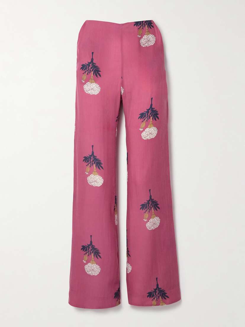 ALIX OF BOHEMIA Charlie Floral-print Tencel™ Lyocell Flared Pants - x small