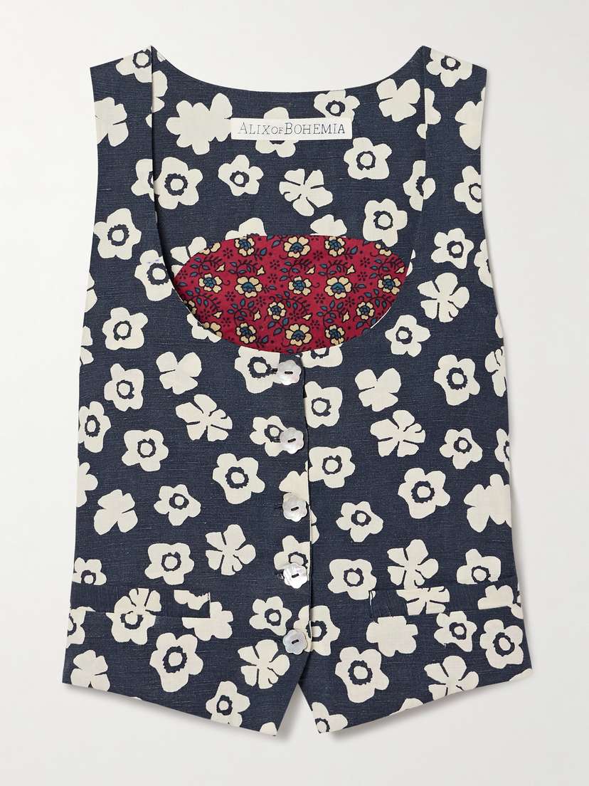 ALIX OF BOHEMIA Vivienne Floral-print Cotton Top