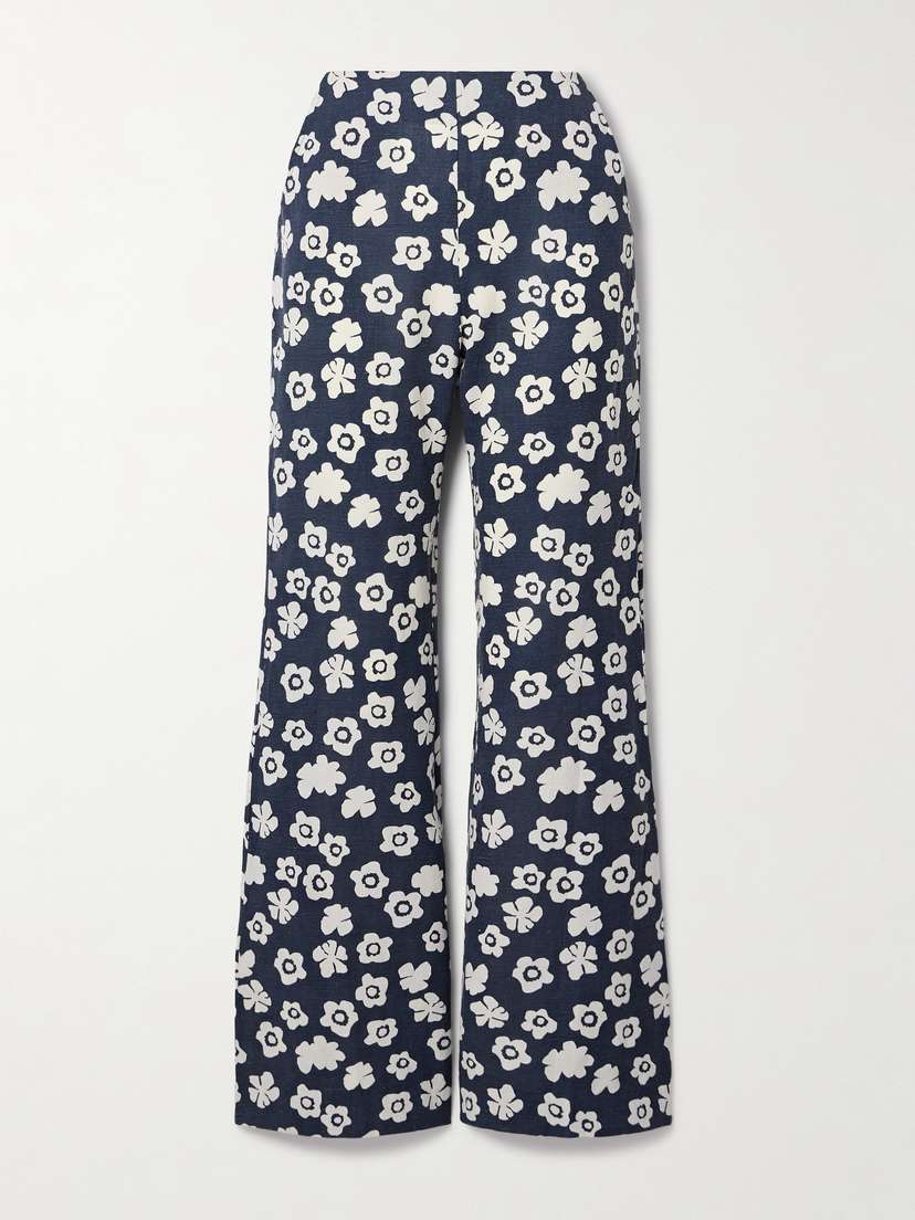 ALIX OF BOHEMIA Charlie Floral-print Cotton Wide-leg Pants