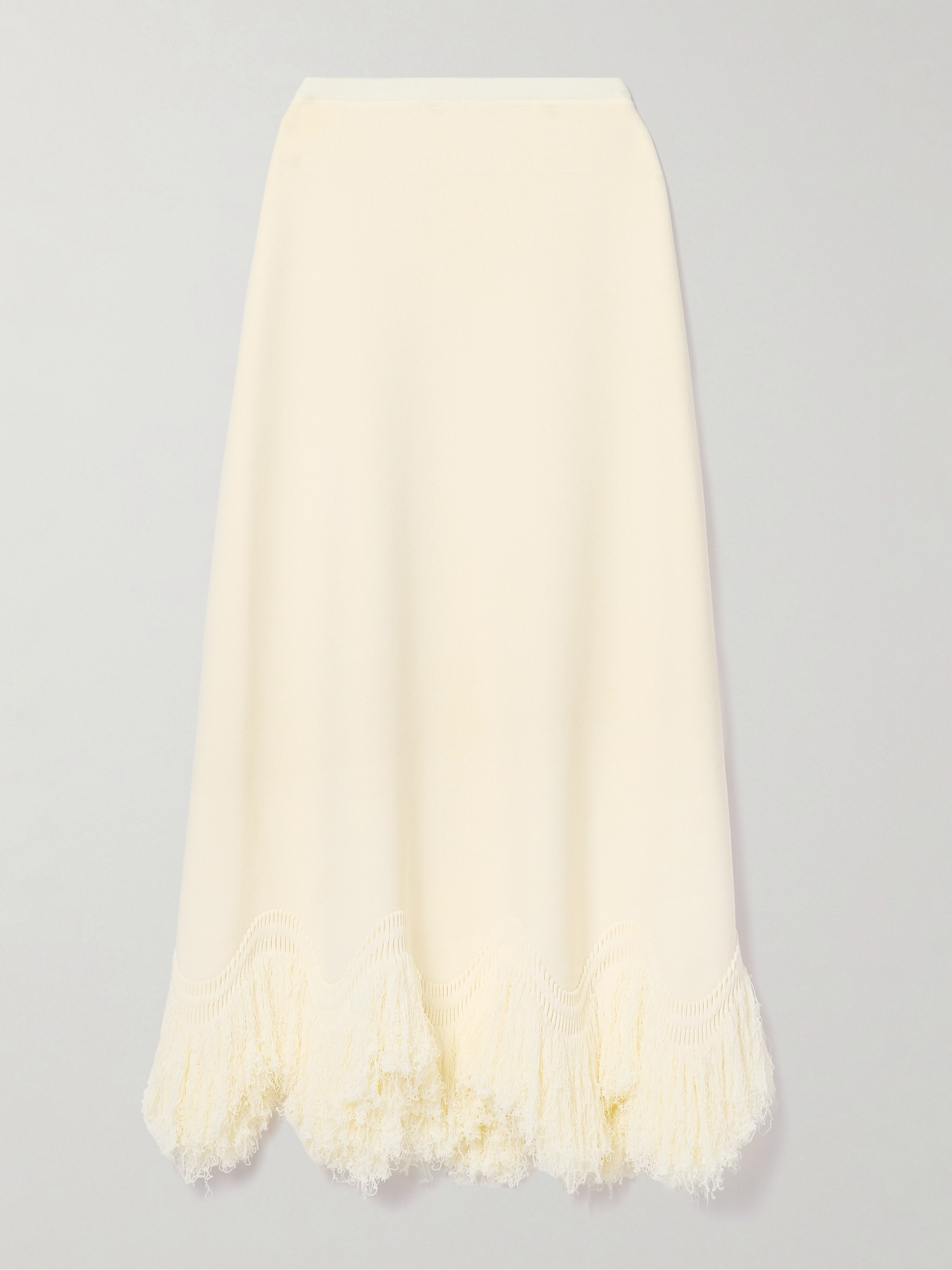 Ulla Johnson Paulina fringed knitted maxi skirt thumbnail