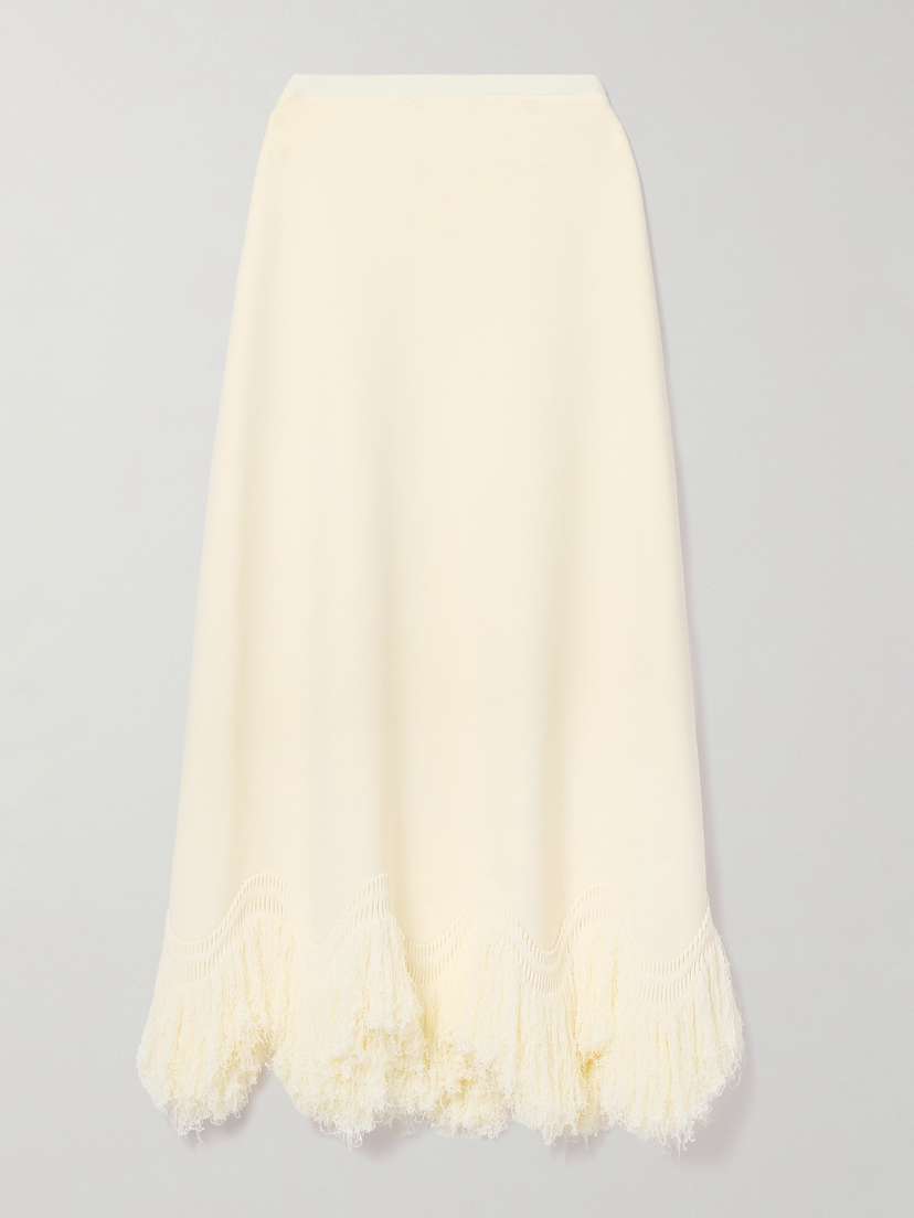 Ulla Johnson Paulina Fringed Knitted Maxi Skirt