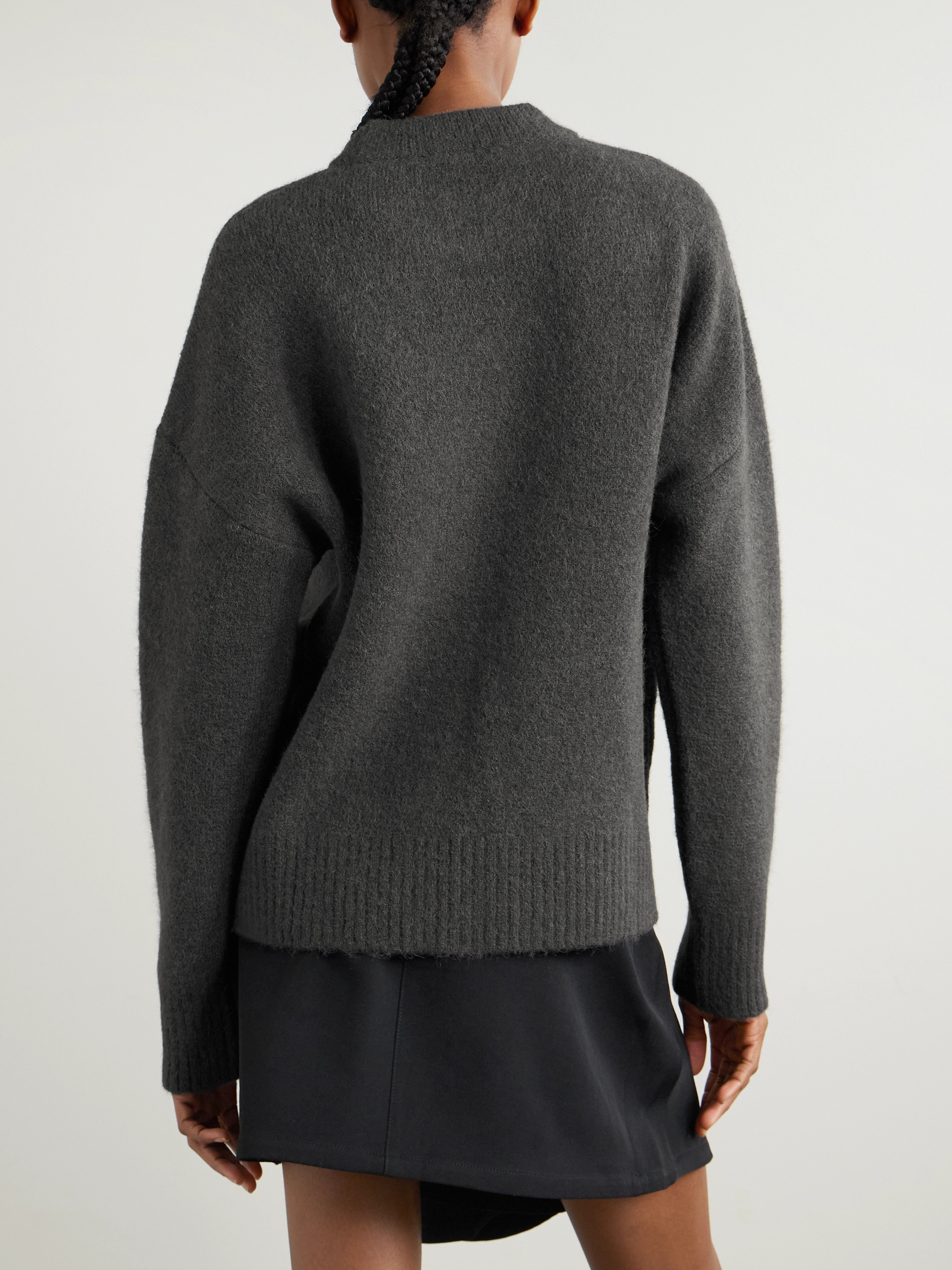 Ami Paris ADC oversized intarsia alpaca-blend sweater