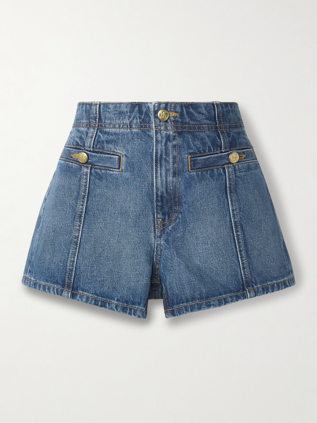 Ulla Johnson The Camille Denim Shorts In Blue