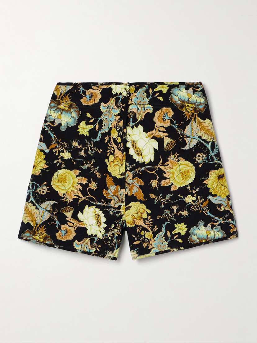 Ulla Johnson Cade Quilted Floral-print Silk Shorts