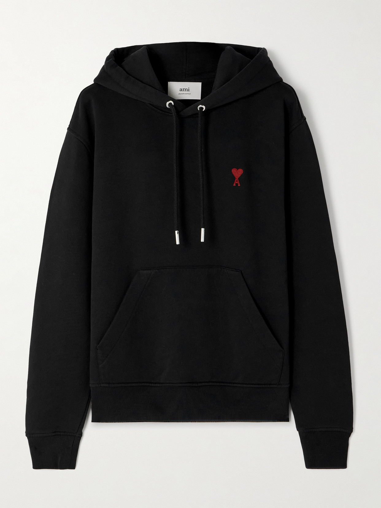 Ami Alexandre Mattiussi Ami Black Cotton Hoodie