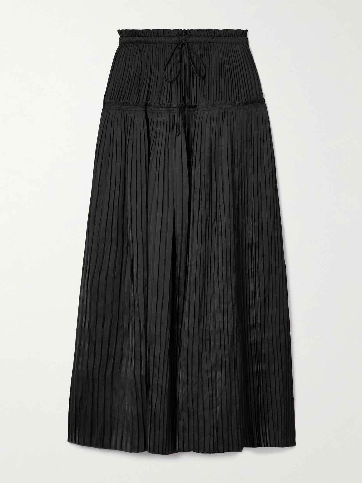 Ulla Johnson - Malia Plissé-charmeuse Maxi Skirt - Black