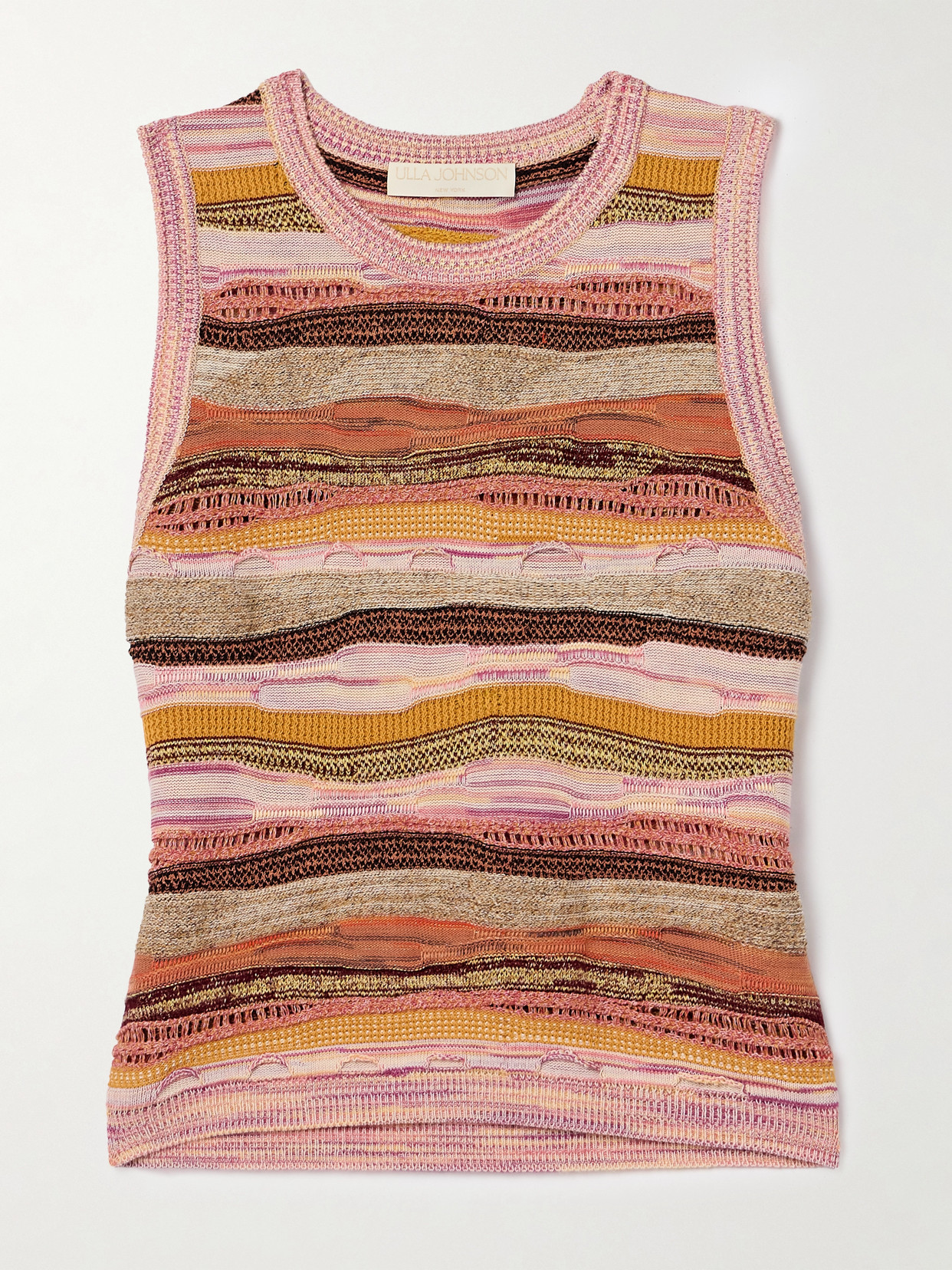 Ulla Johnson Miri Striped Cotton-blend Tank In Multi