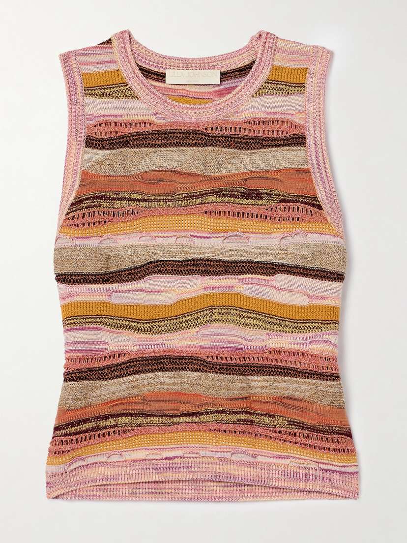Ulla Johnson Miri Striped Cotton-blend Tank