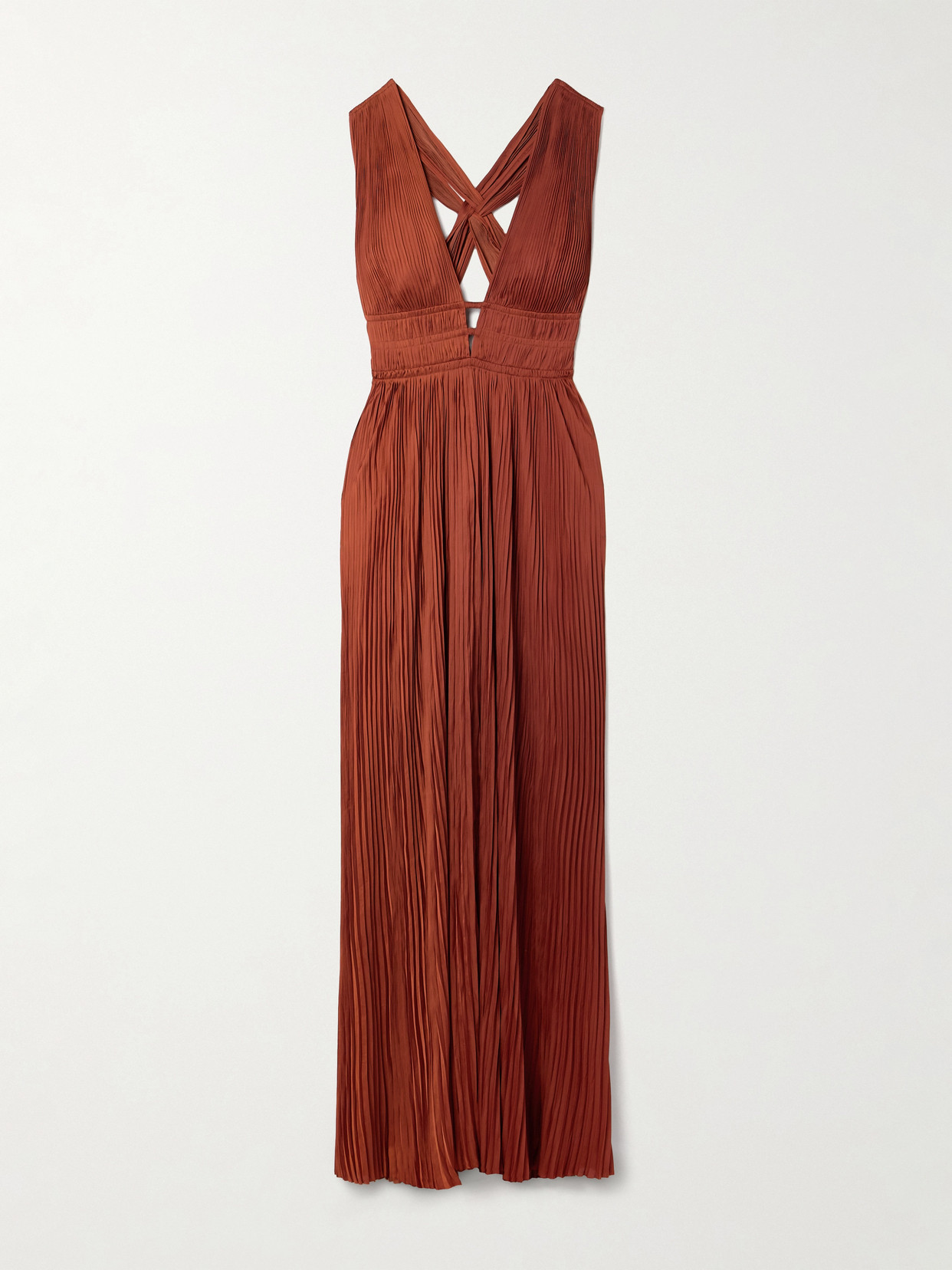 Ulla Johnson - Veda Plissé-satin Gown - Red