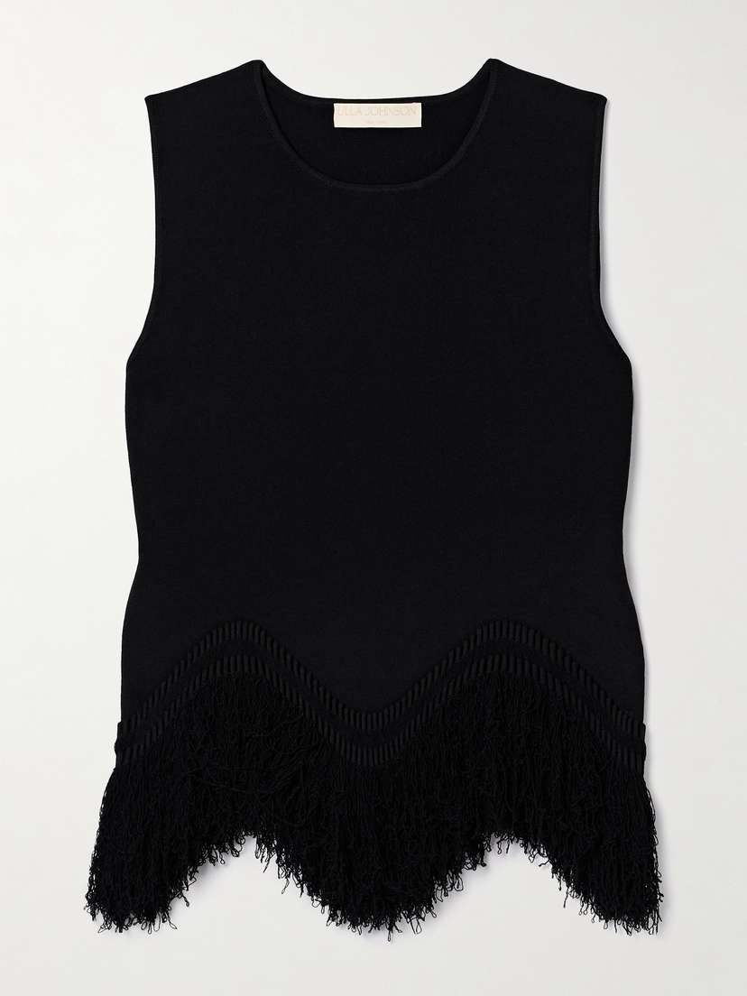 Ulla Johnson Koa Fringed Knitted Top