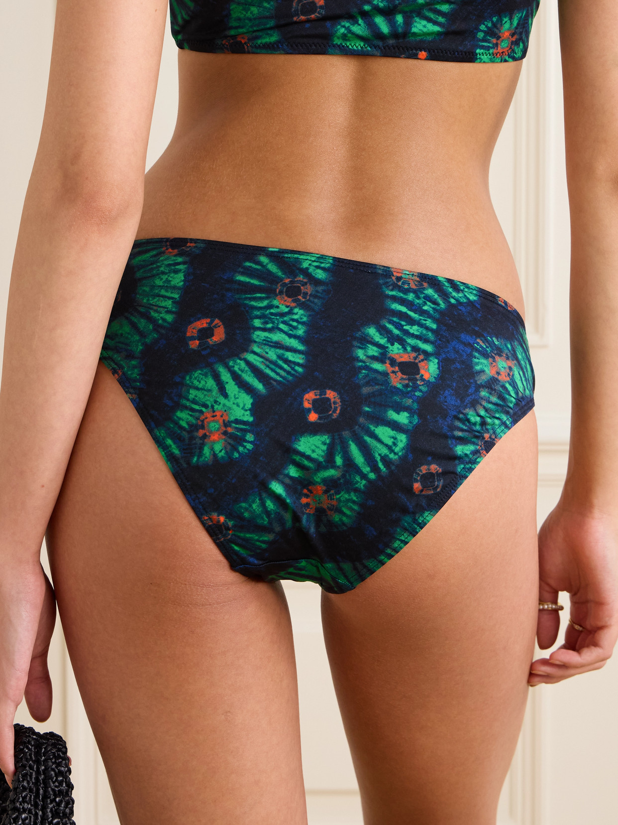 Ulla Johnson Dani Printed Bikini Briefs In Green