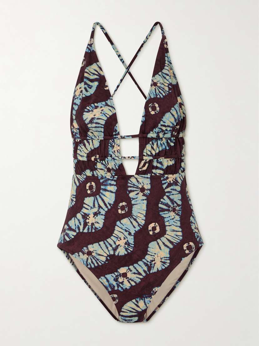 Ulla Johnson Dioni Gathered Printed Swimsuit - x large