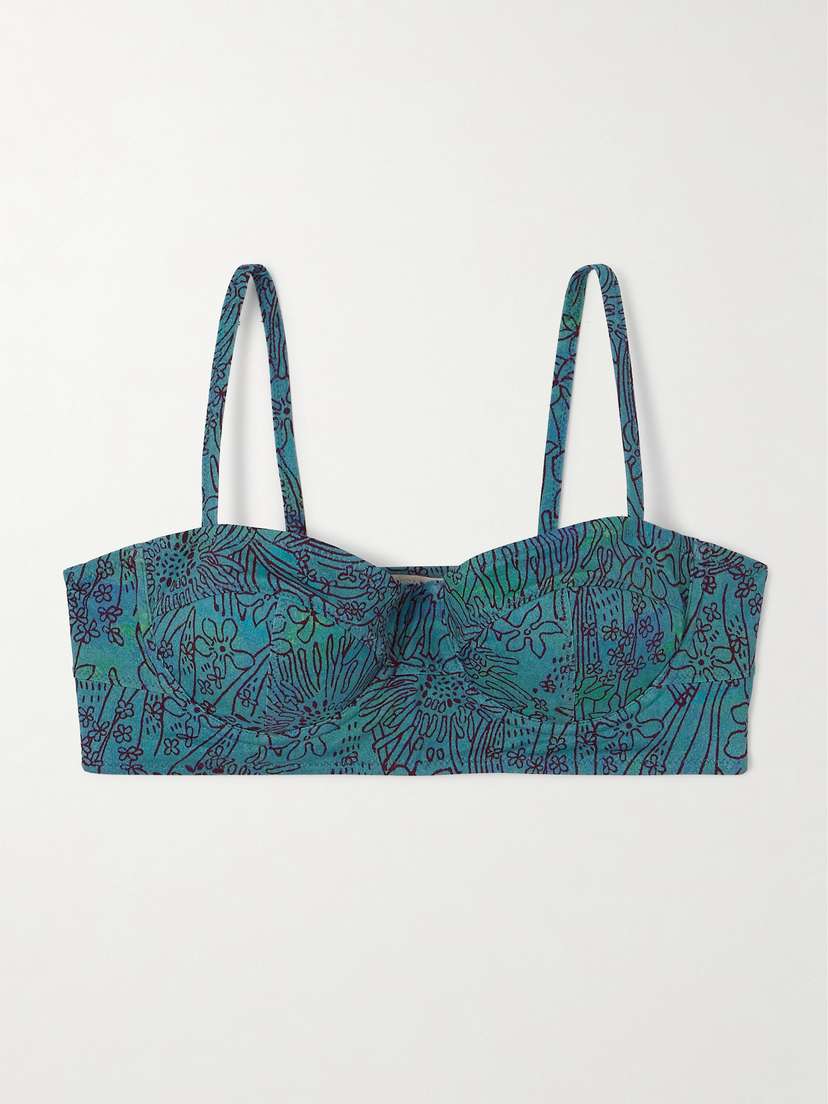 Ulla Johnson Zahara Printed Underwired Bikini Top