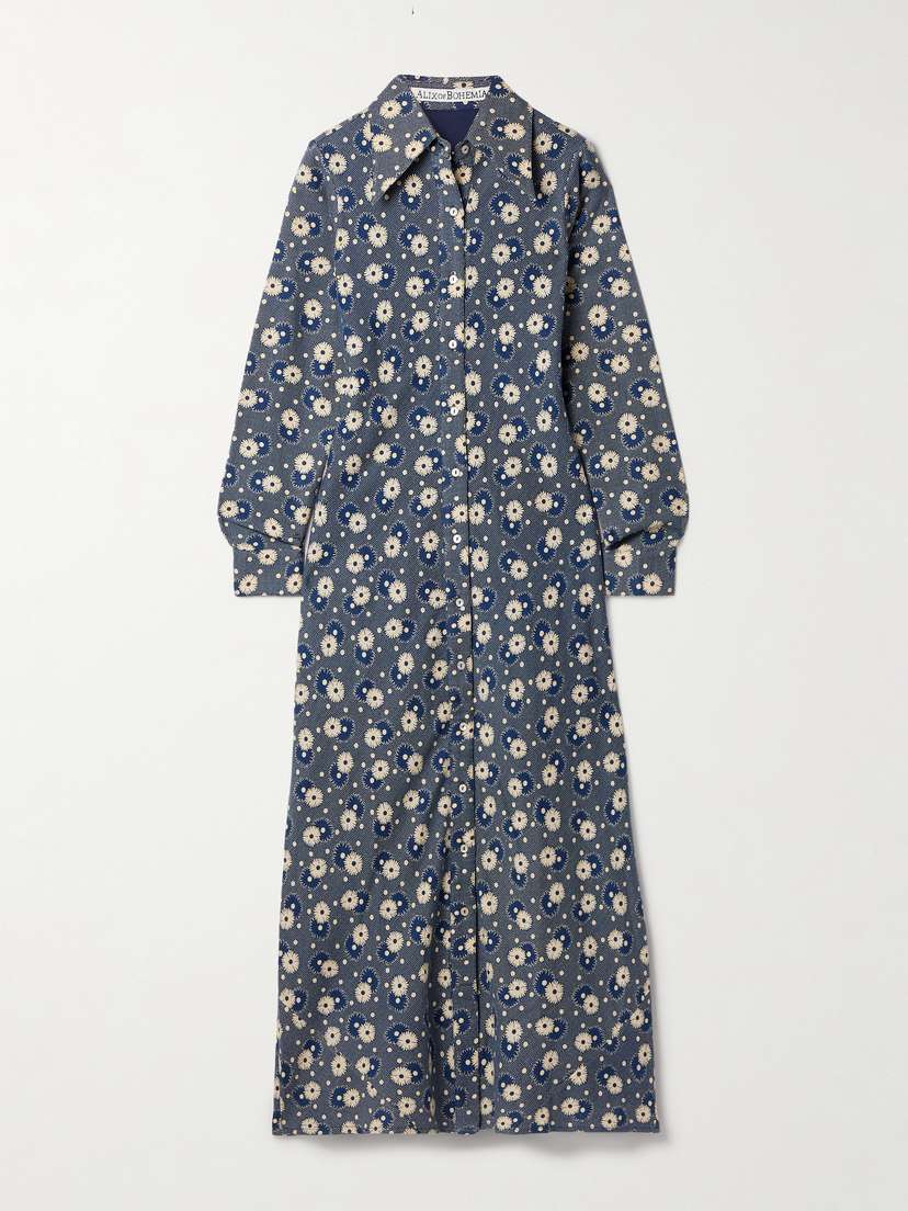 ALIX OF BOHEMIA Lotte Jacquard-knit Wool And Cotton-blend Maxi Dress