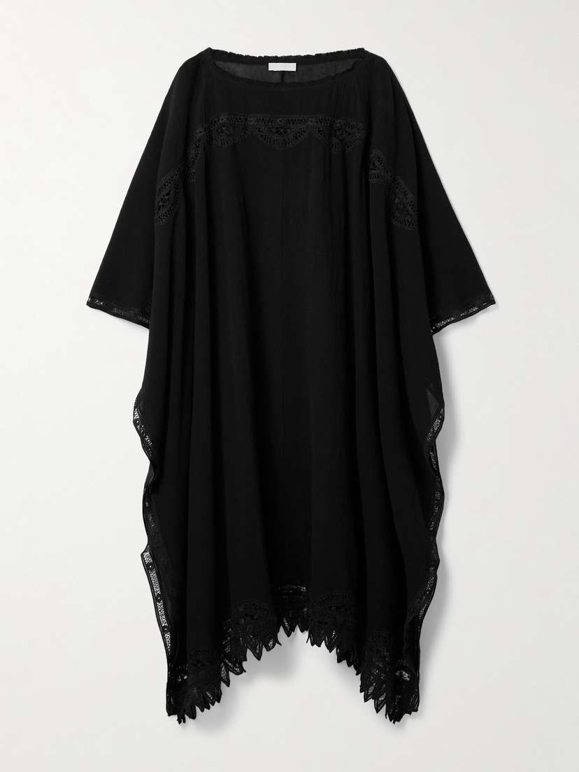 Ulla Johnson Jourdana Lace-trimmed Cotton-gauze Coverup