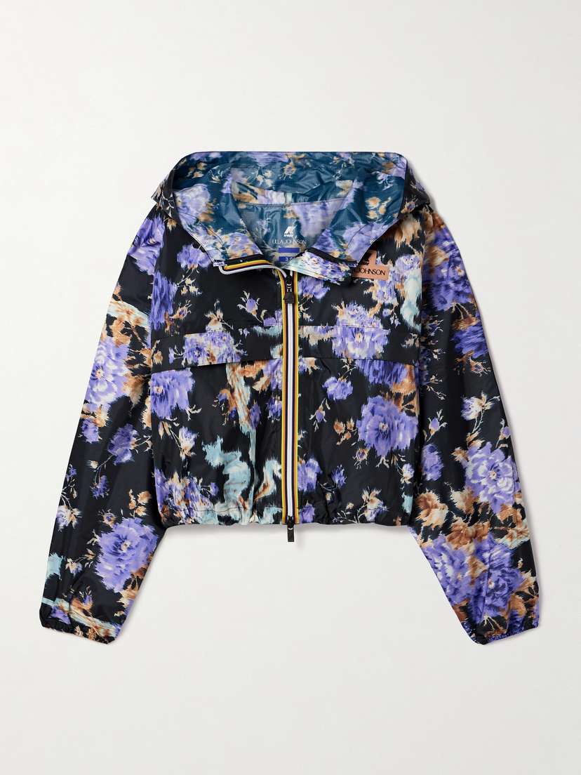 Ulla Johnson + K-way Cropeley Cropped Hooded Ripstop Jacket