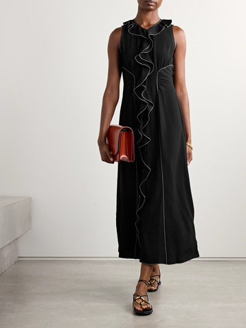 Ulla Johnson Lille ruffled crepe midi dress