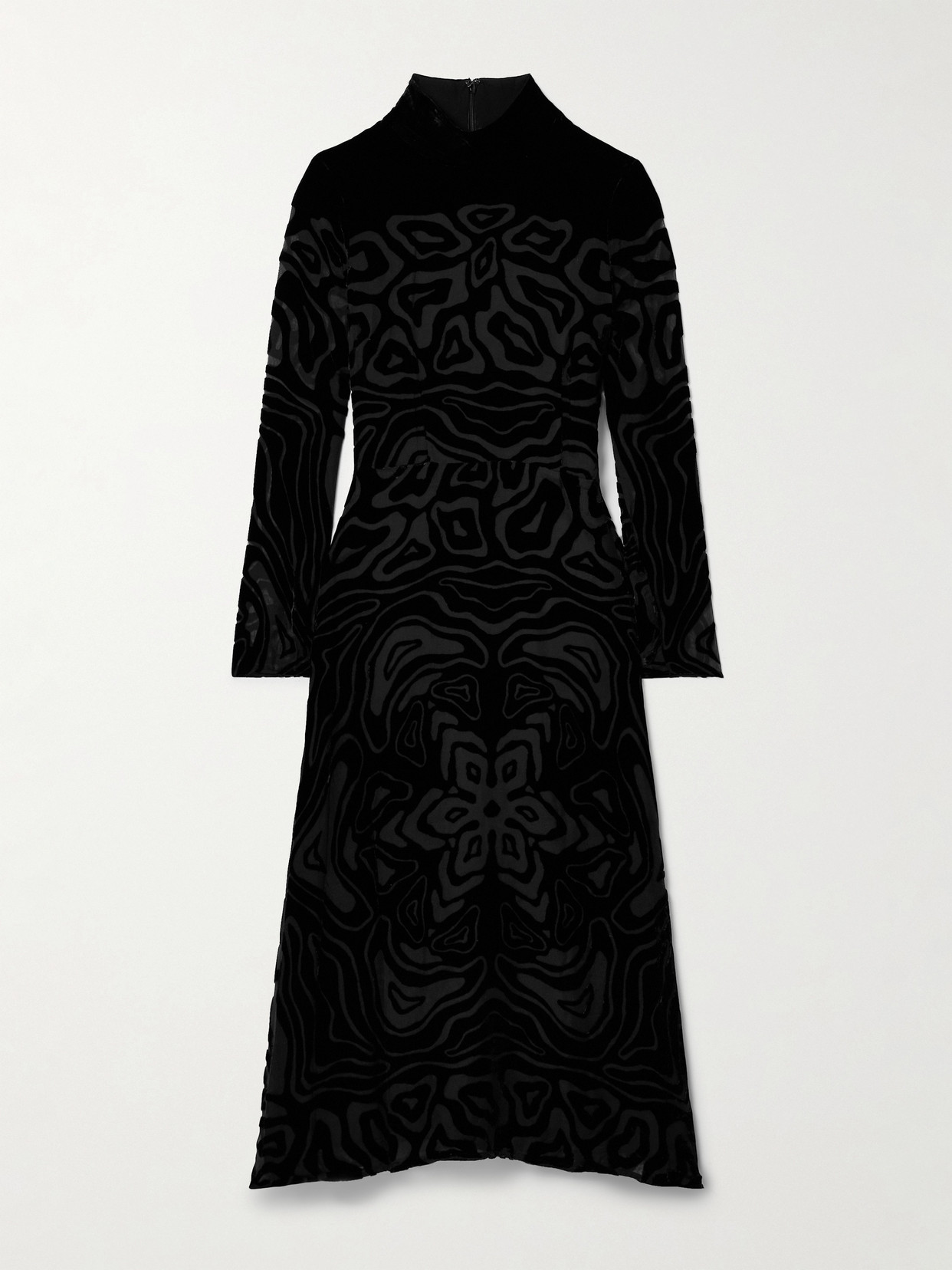 ULLA JOHNSON HELENA DEVORÉ-VELVET MIDI DRESS