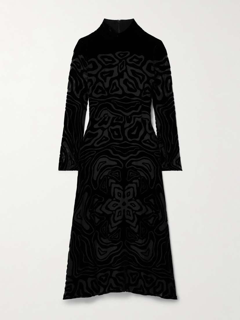 Ulla Johnson Helena Devoré-velvet Midi Dress
