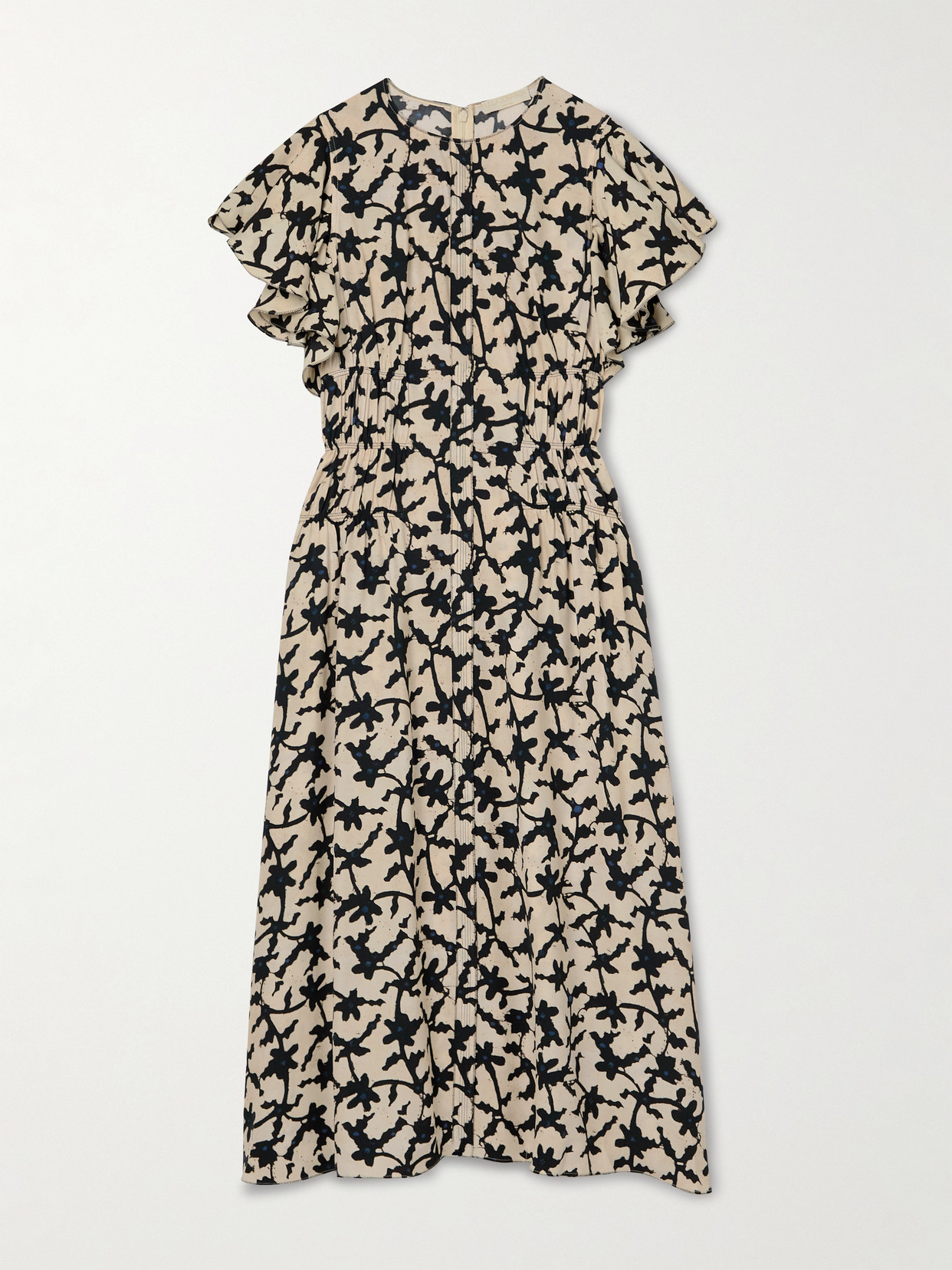 Ulla Johnson - Anais Printed Crepe Midi Dress - White