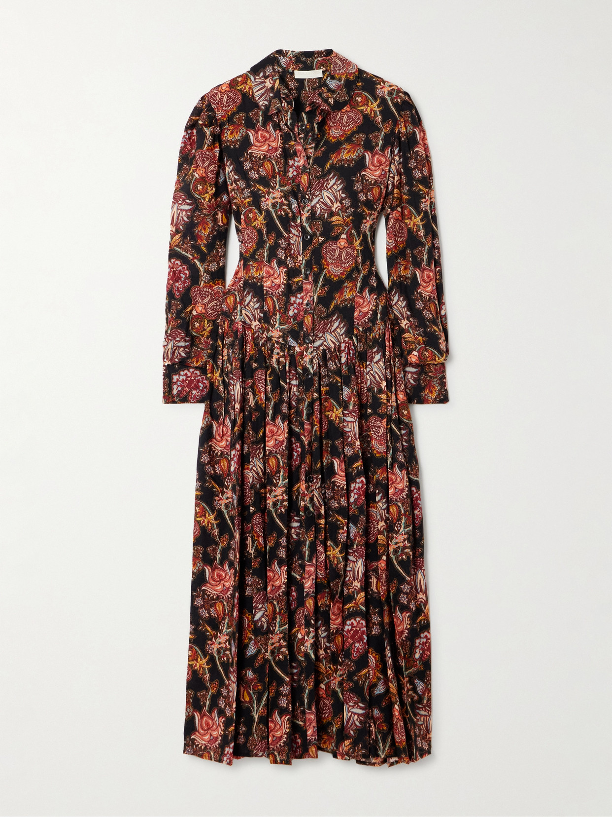 Ulla Johnson - Celia Pleated Paisley-print Wool-blend Twill Midi Dress - Multi
