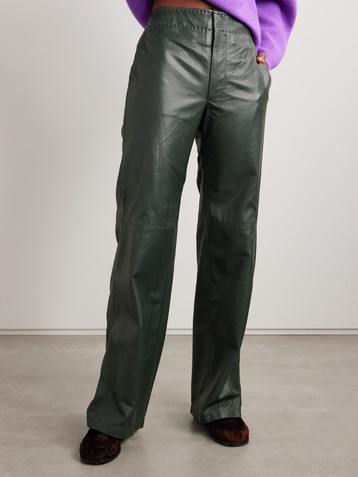 Ulla Johnson Lotti paneled leather wide-leg pants