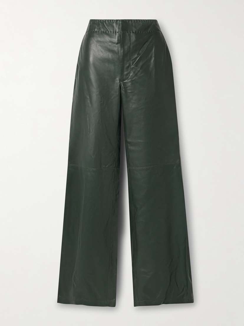 Ulla Johnson Lotti Paneled Leather Wide-leg Pants