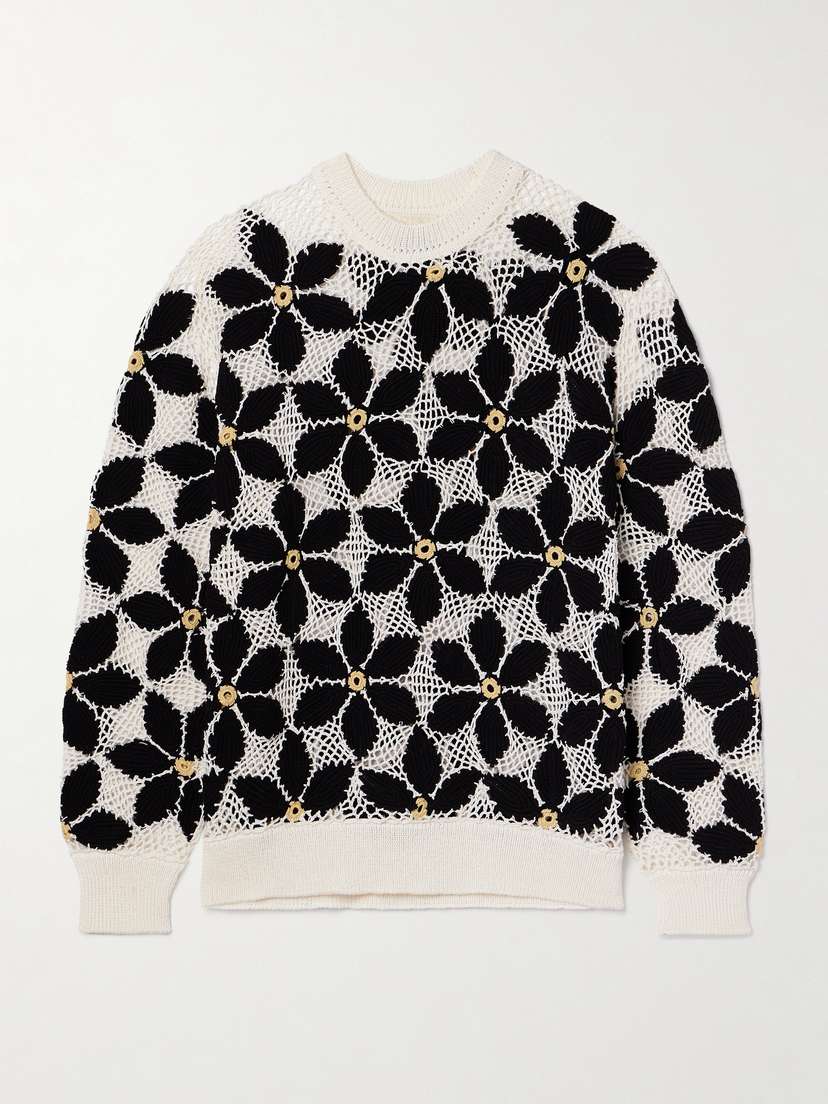 Ulla Johnson Nico Crocheted Pima Cotton Sweater