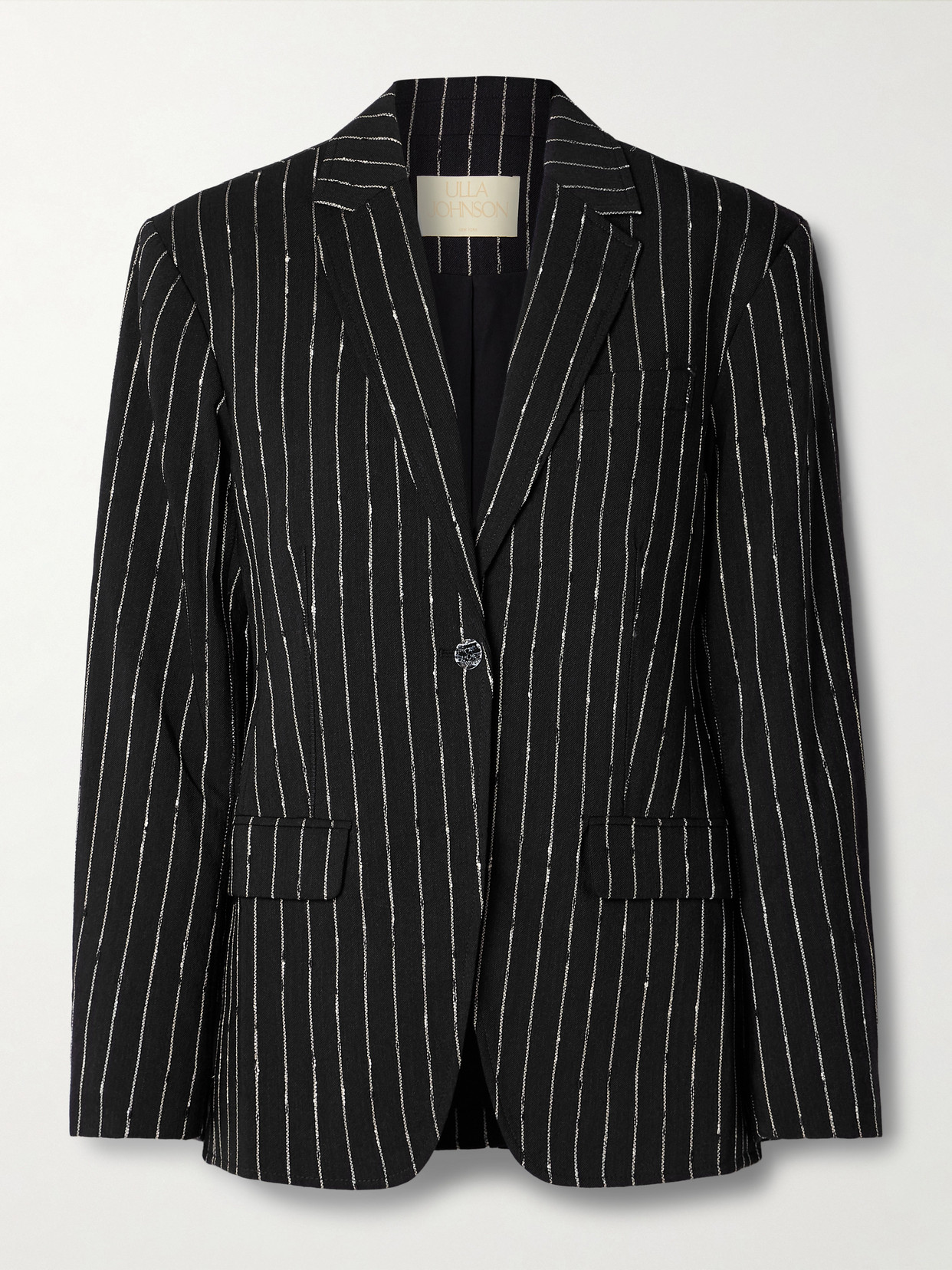 Ulla Johnson - Dhemi Striped Wool-blend Twill Blazer - Black