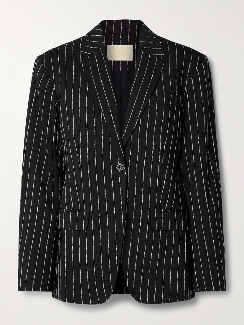 Ulla Johnson Dhemi Striped Wool-blend Twill Blazer