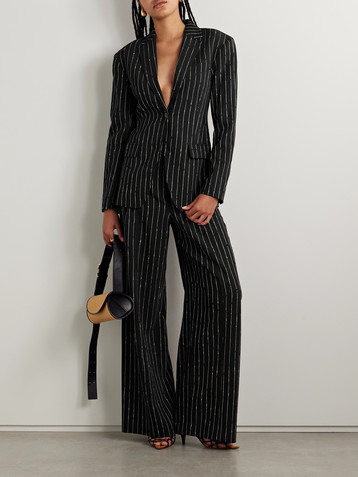 Ulla Johnson Dhemi striped wool-blend twill blazer