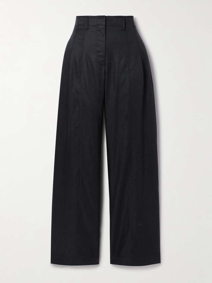 Ulla Johnson Delvine Pleated Lyocell-blend Twill Wide-leg Pants