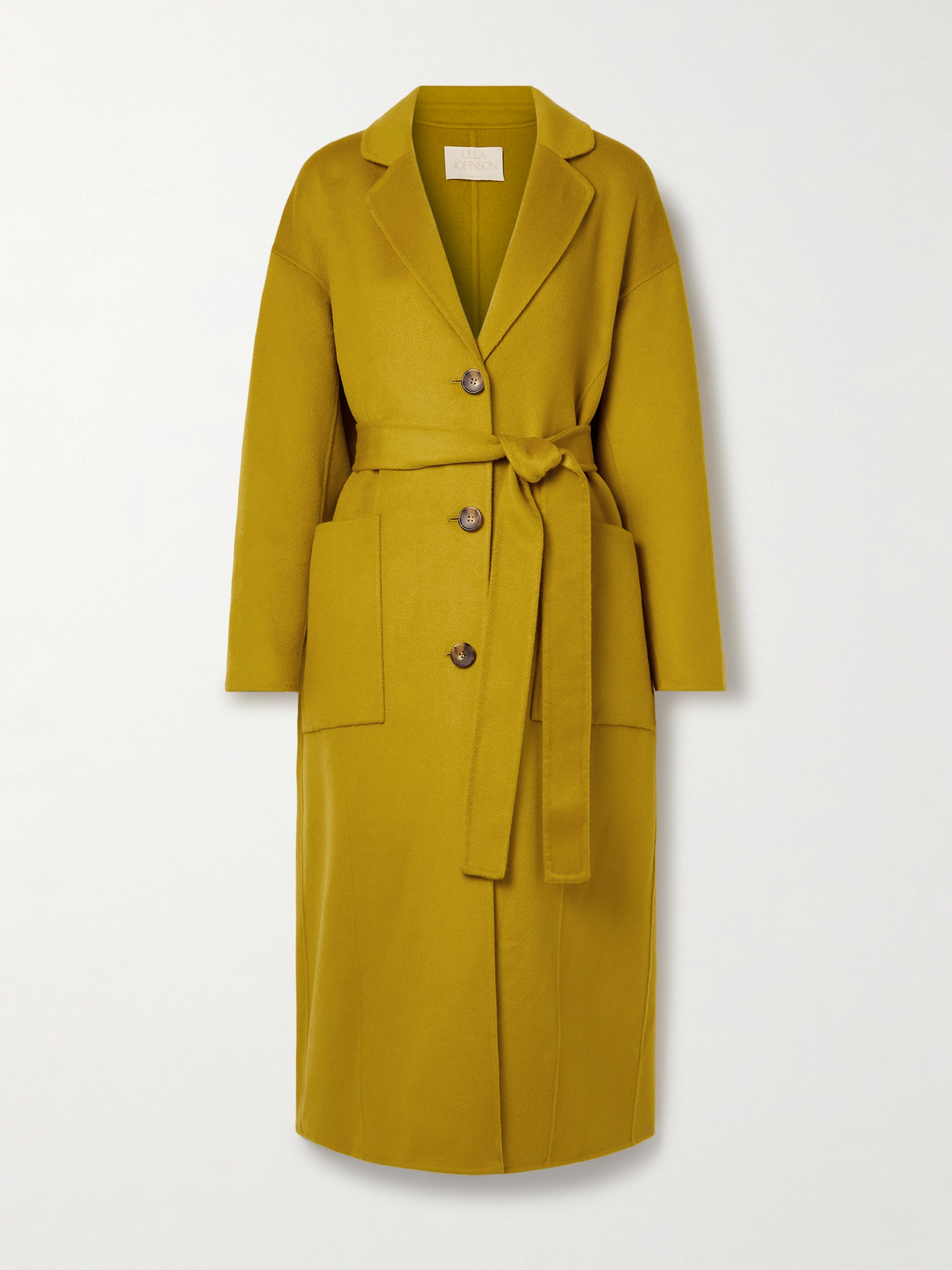 Ulla Johnson Harlow Belted Wool Coat In Green