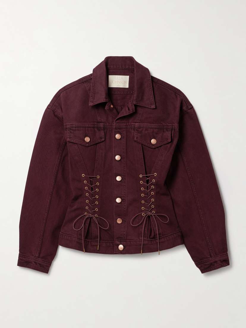 Ulla Johnson Naomi Lace-up Denim Jacket
