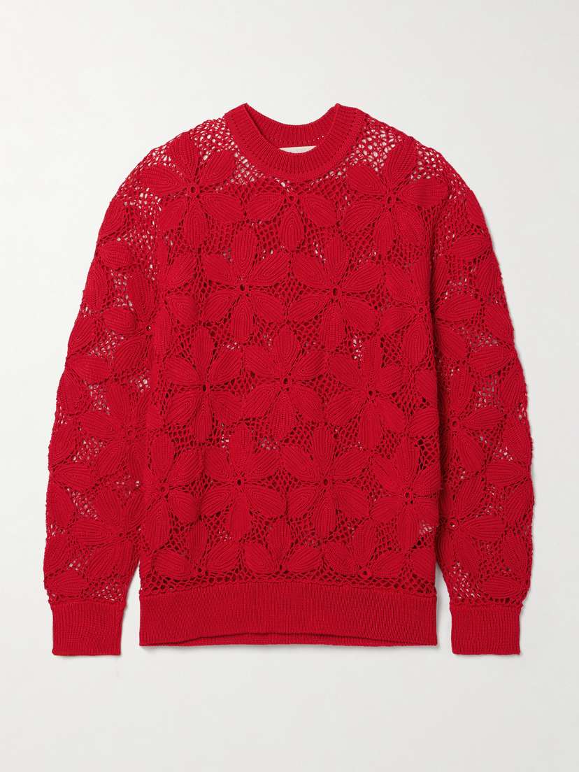 Ulla Johnson Nico Crocheted Pima Cotton Sweater