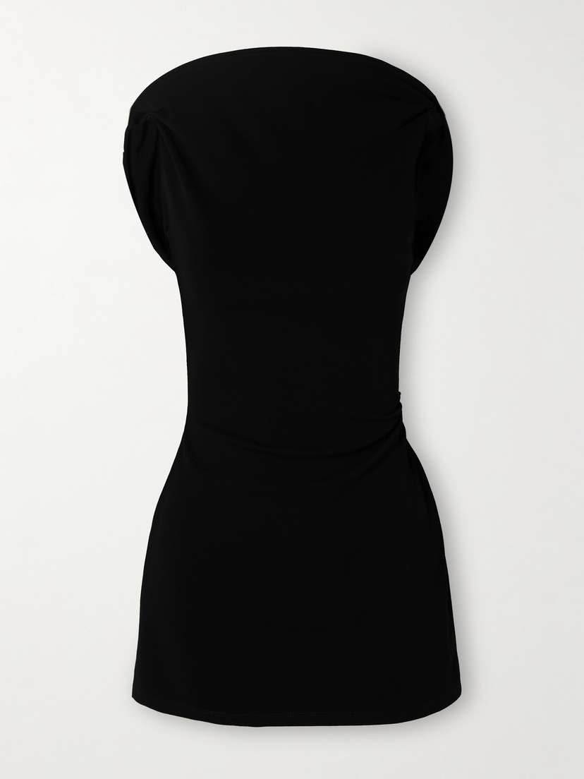 Jacquemus La Robe Bordo Draped Woven Mini Dress