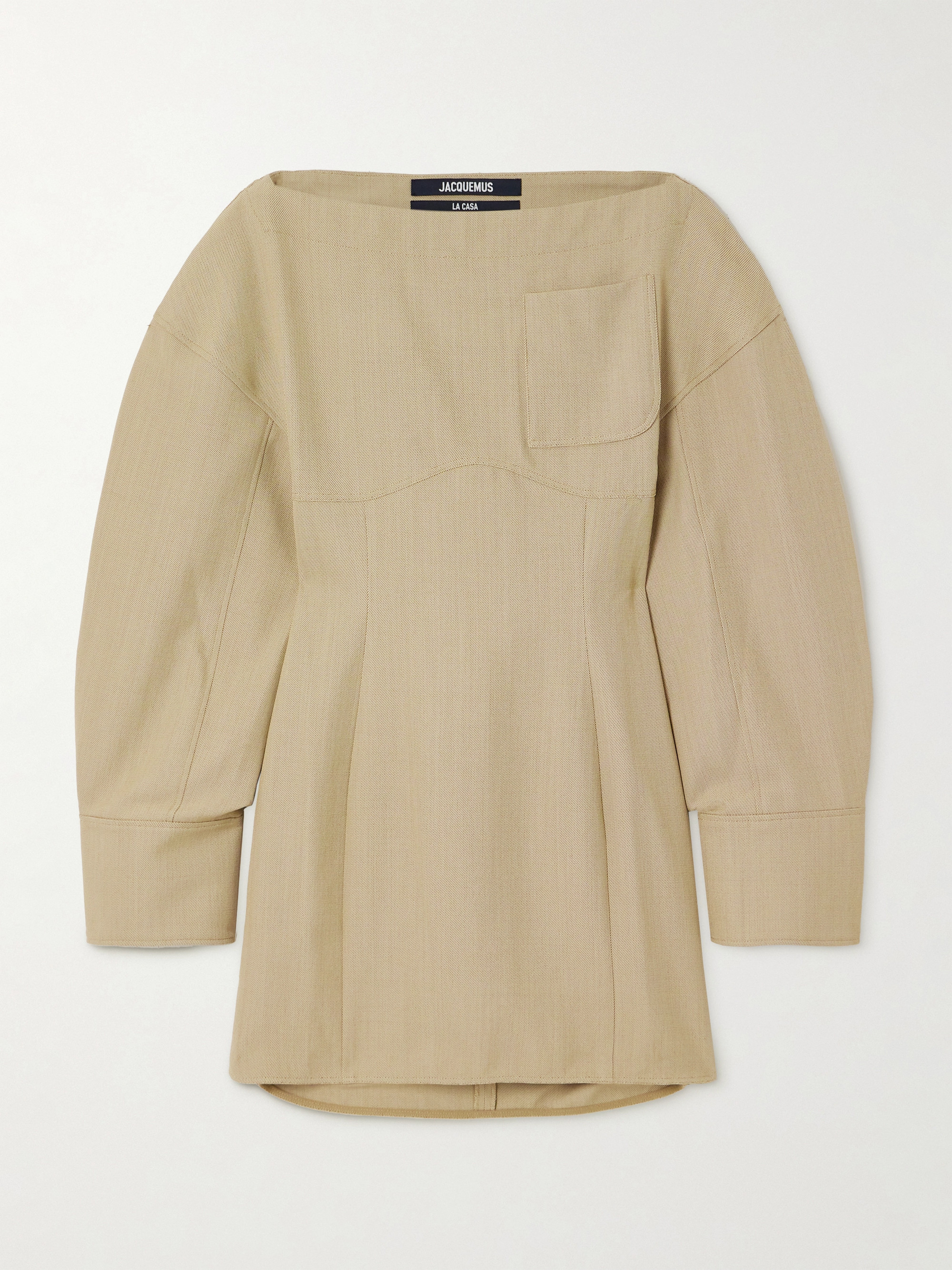 Jacquemus Casaco belted open-back twill mini dress thumbnail