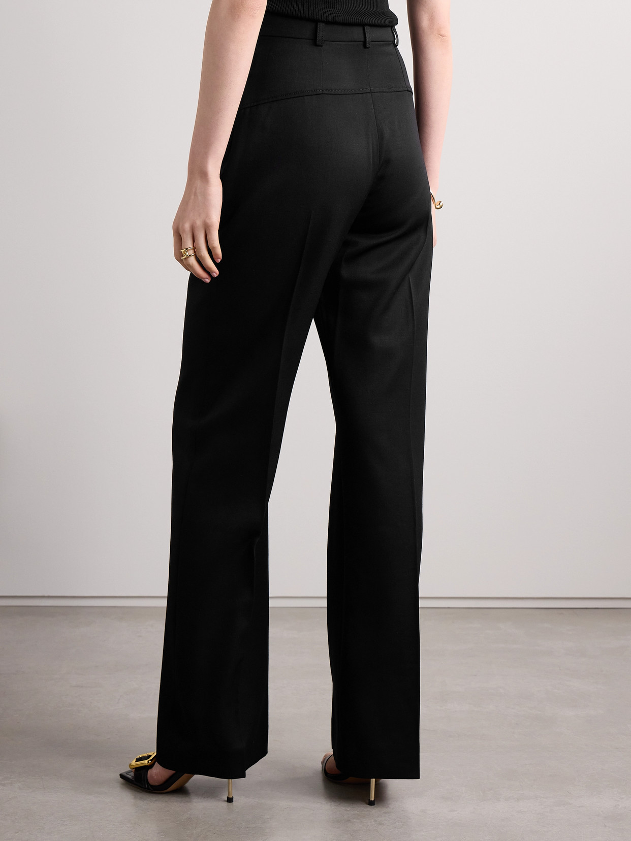 Jacquemus Sauge Wool Straight-leg Pants In Black